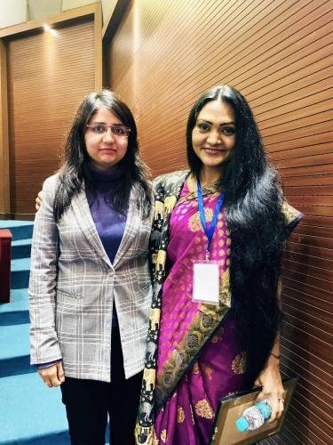 CA Sana Baqai with Nabomita Majumdar, Presidential Awardee