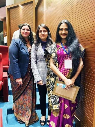 CA Sana Baqai with Nabomita Majumdar, Presidential Awardee